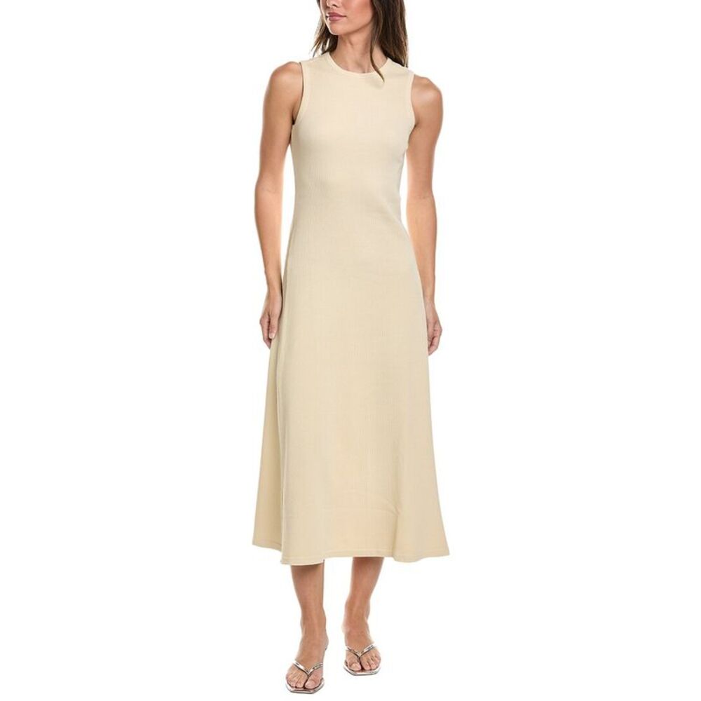 The Normal Brand Womens Vintage Thermal Midi Dress, White